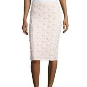 5 for $25 Nanette tan and white lace skirt